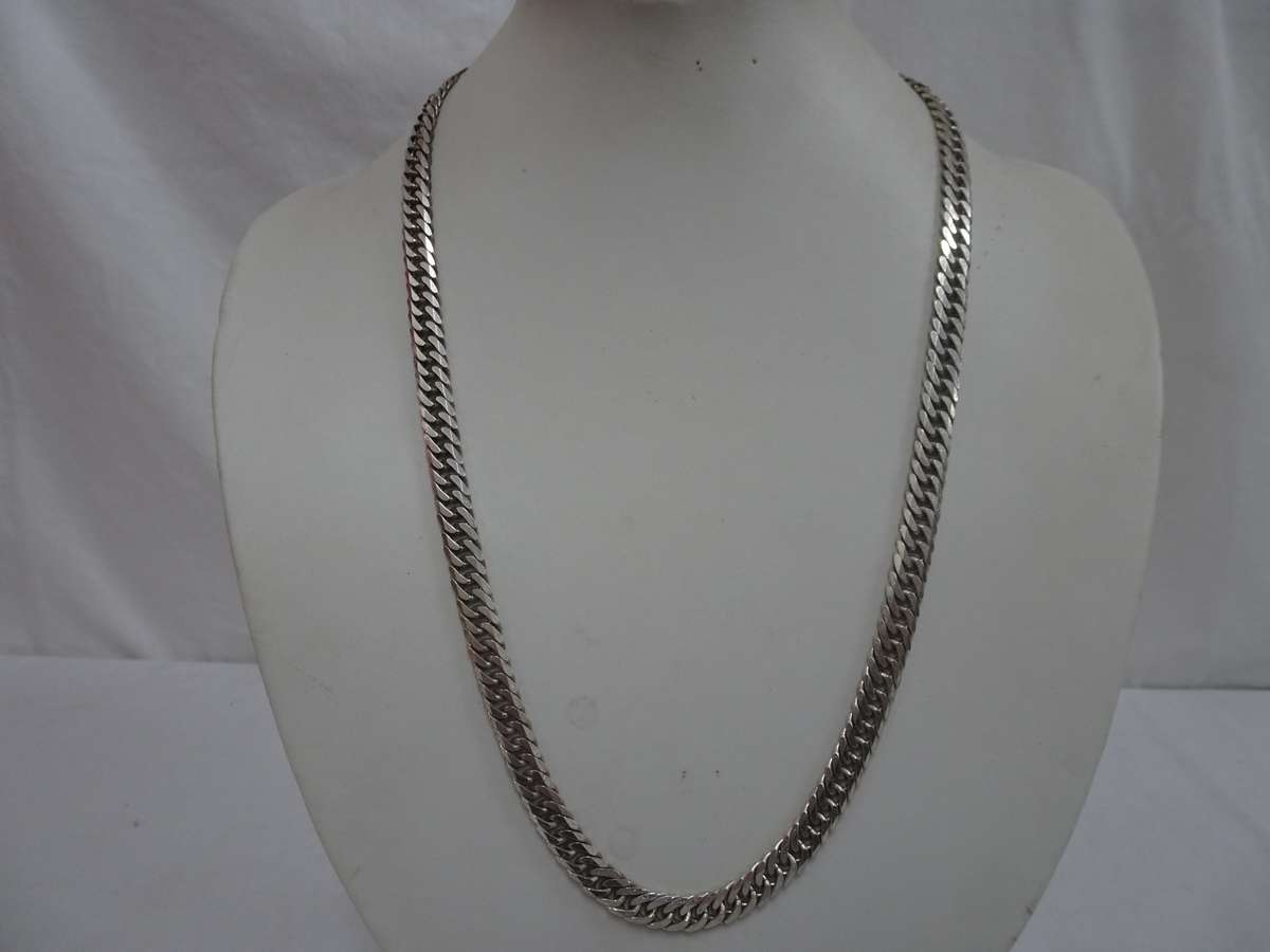 Stunning Chunky 925 Sterling Silver Cuban Mens Link Chain - Clearly Marked 925 - 61.4 Grams