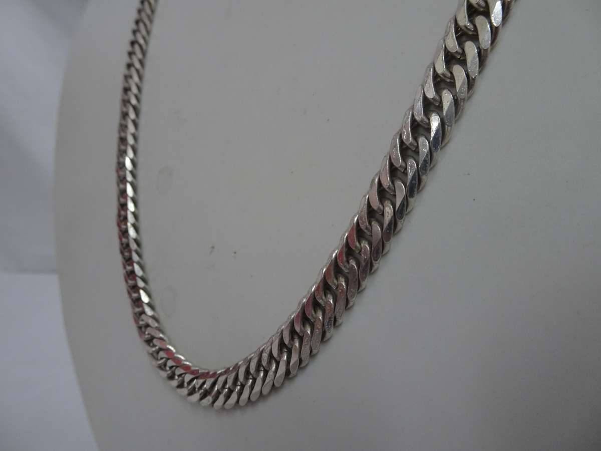 Stunning Chunky 925 Sterling Silver Cuban Mens Link Chain - Clearly Marked 925 - 61.4 Grams