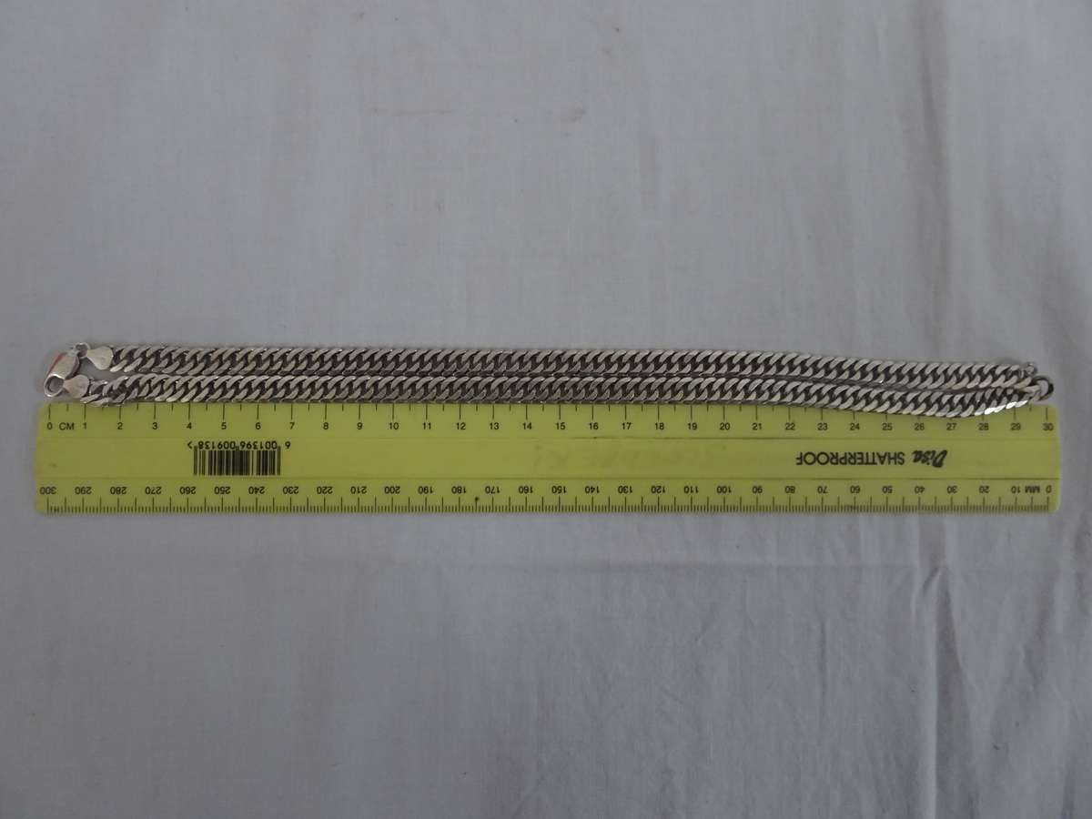 Stunning Chunky 925 Sterling Silver Cuban Mens Link Chain - Clearly Marked 925 - 61.4 Grams