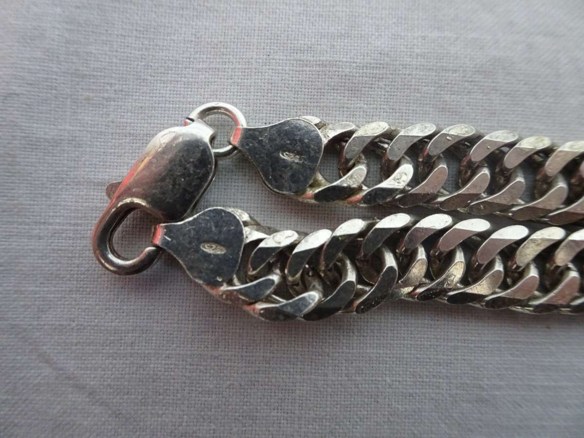 Stunning Chunky 925 Sterling Silver Cuban Mens Link Chain - Clearly Marked 925 - 61.4 Grams