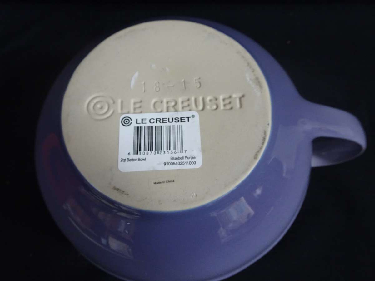 Stunnig Le Creuset 2-quart Batter Bowl Bluebell Purple Kitchen Mixing Measuring Stoneware