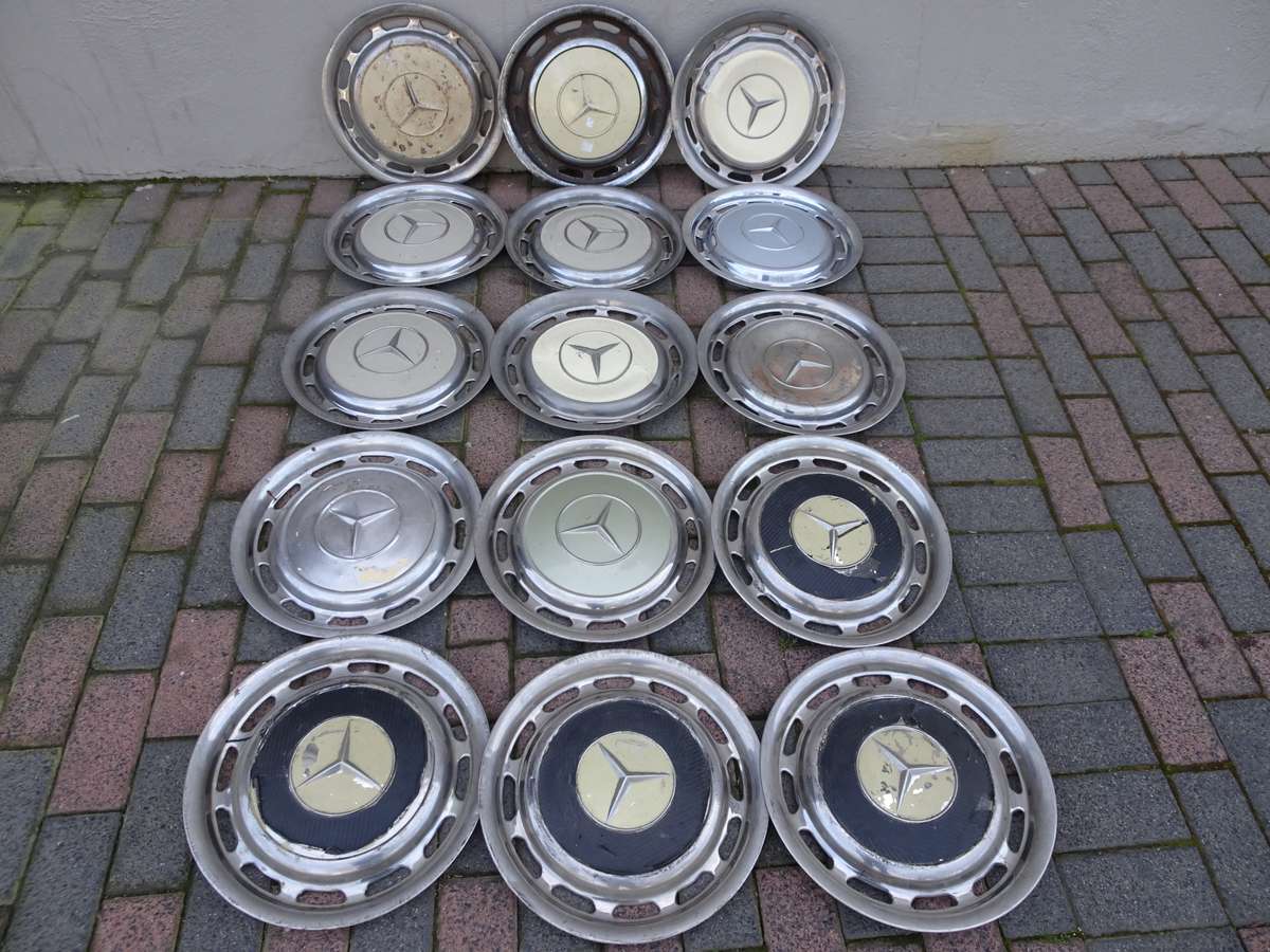 Collection Of Fifthteen Mercedes Benz Wheel Trimmings - In Secondhand Condition (View Images)