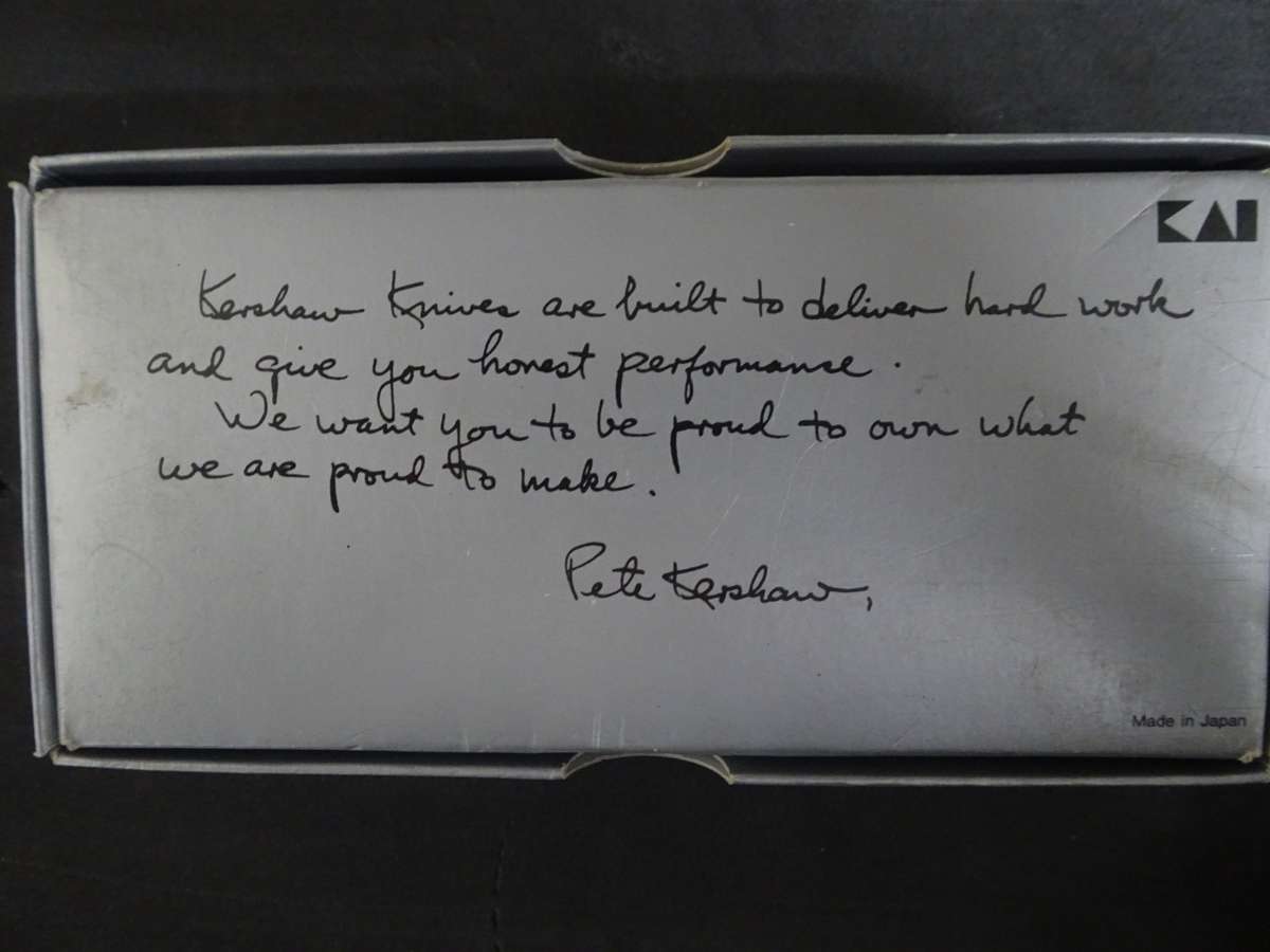 Stunning Kershaw Pocket Folding Knife - In Original Bag And Box Still - In Excellent Condition