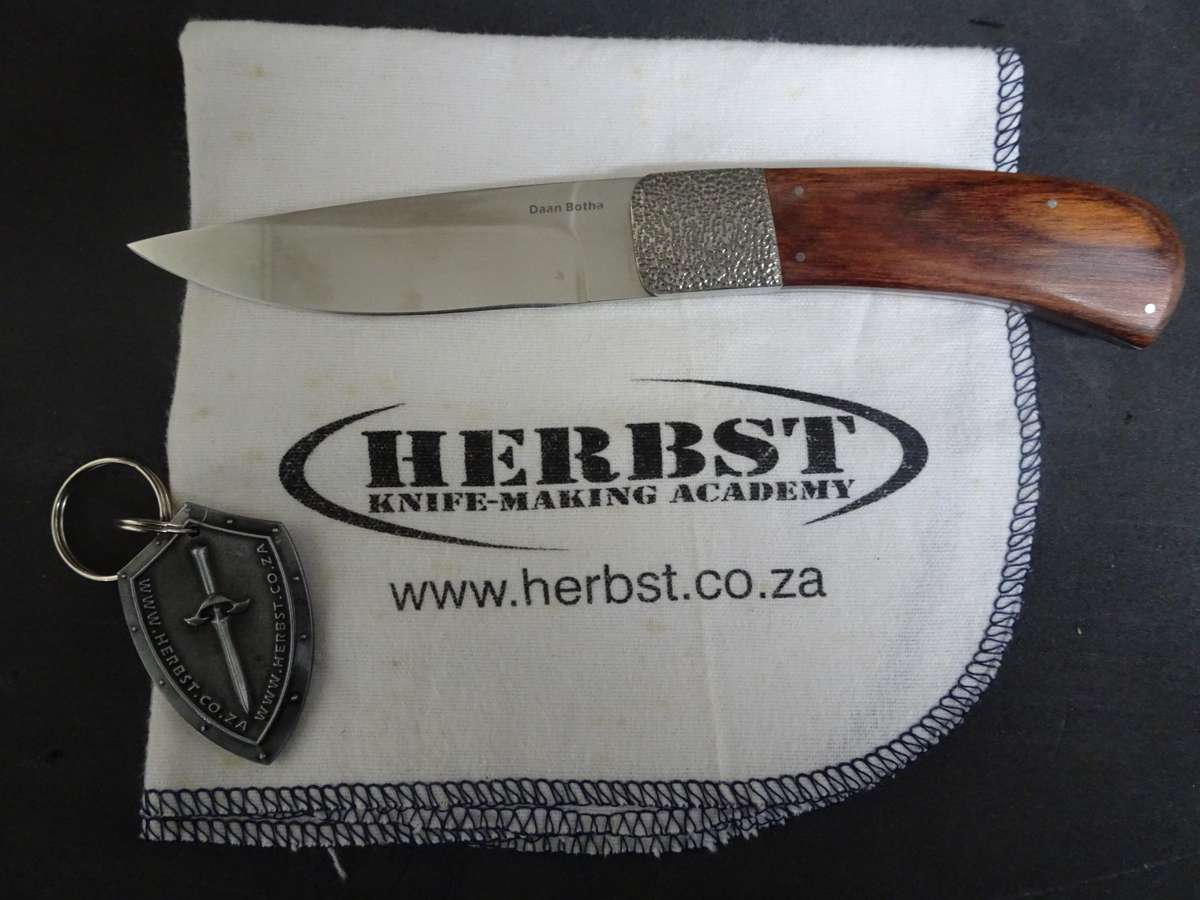 Beautiful Hand Made Knife In Excellent Condition With Leather Holder - See Description