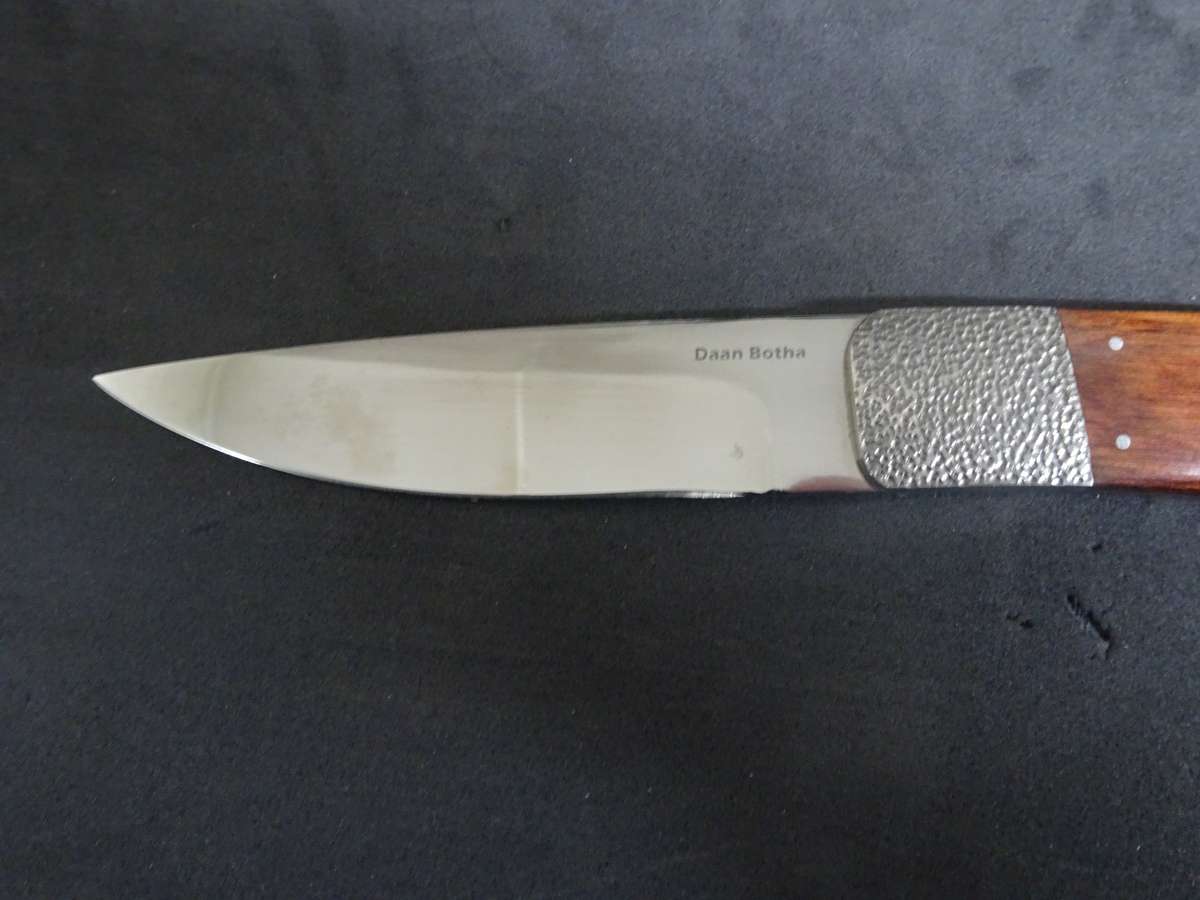 Beautiful Hand Made Knife In Excellent Condition With Leather Holder - See Description