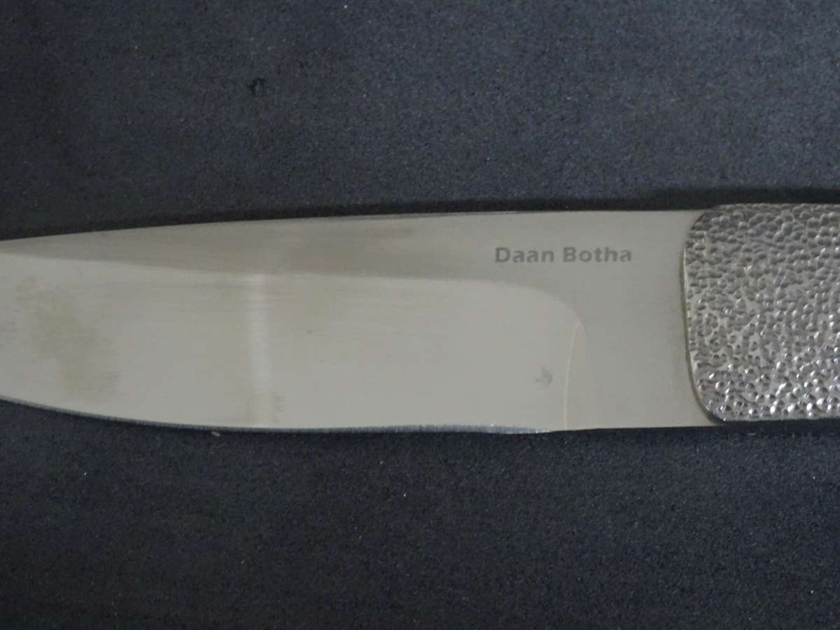 Beautiful Hand Made Knife In Excellent Condition With Leather Holder - See Description