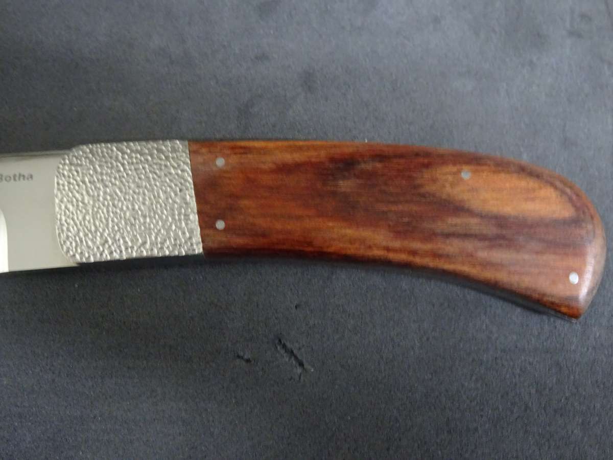 Beautiful Hand Made Knife In Excellent Condition With Leather Holder - See Description
