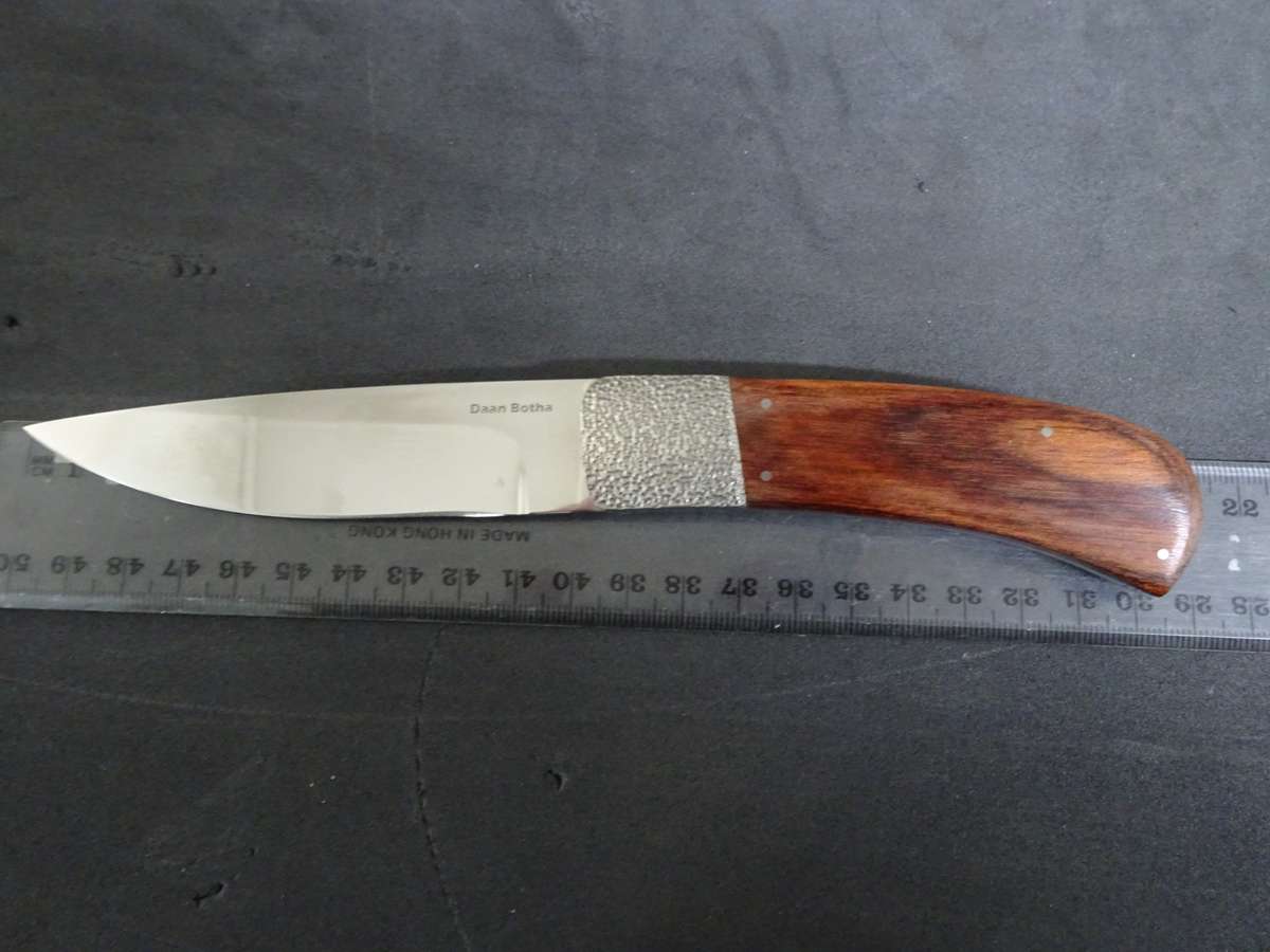Beautiful Hand Made Knife In Excellent Condition With Leather Holder - See Description