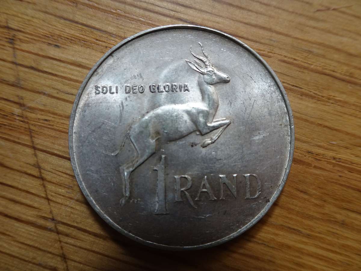 Republic Of South Africa 1966 Silver One Rand Coin