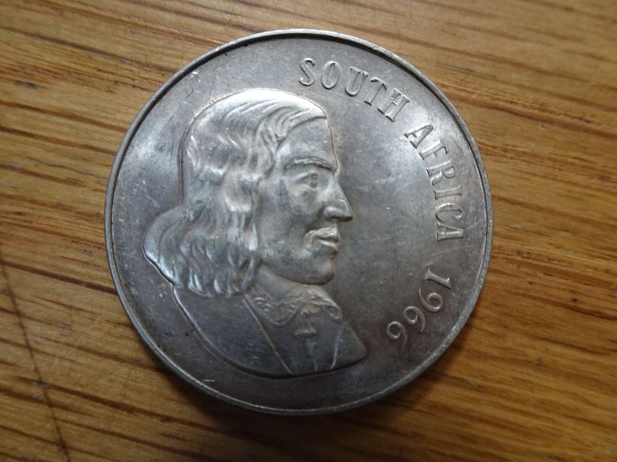 Republic Of South Africa 1966 Silver One Rand Coin