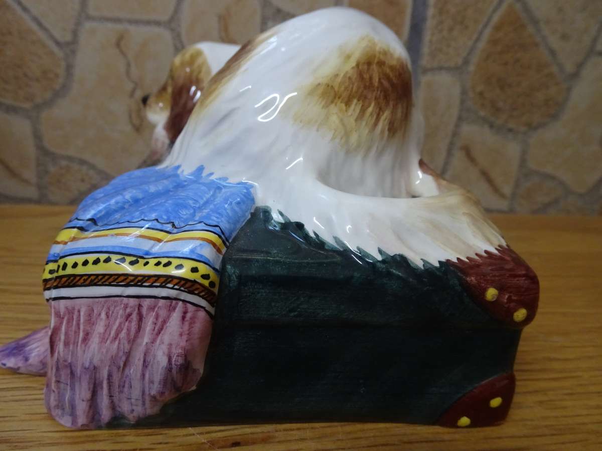 Very Rare Vintage Tiffany & Co Signed Cocker Spaniel Dog Porcelain Sculpture - In Good Condition