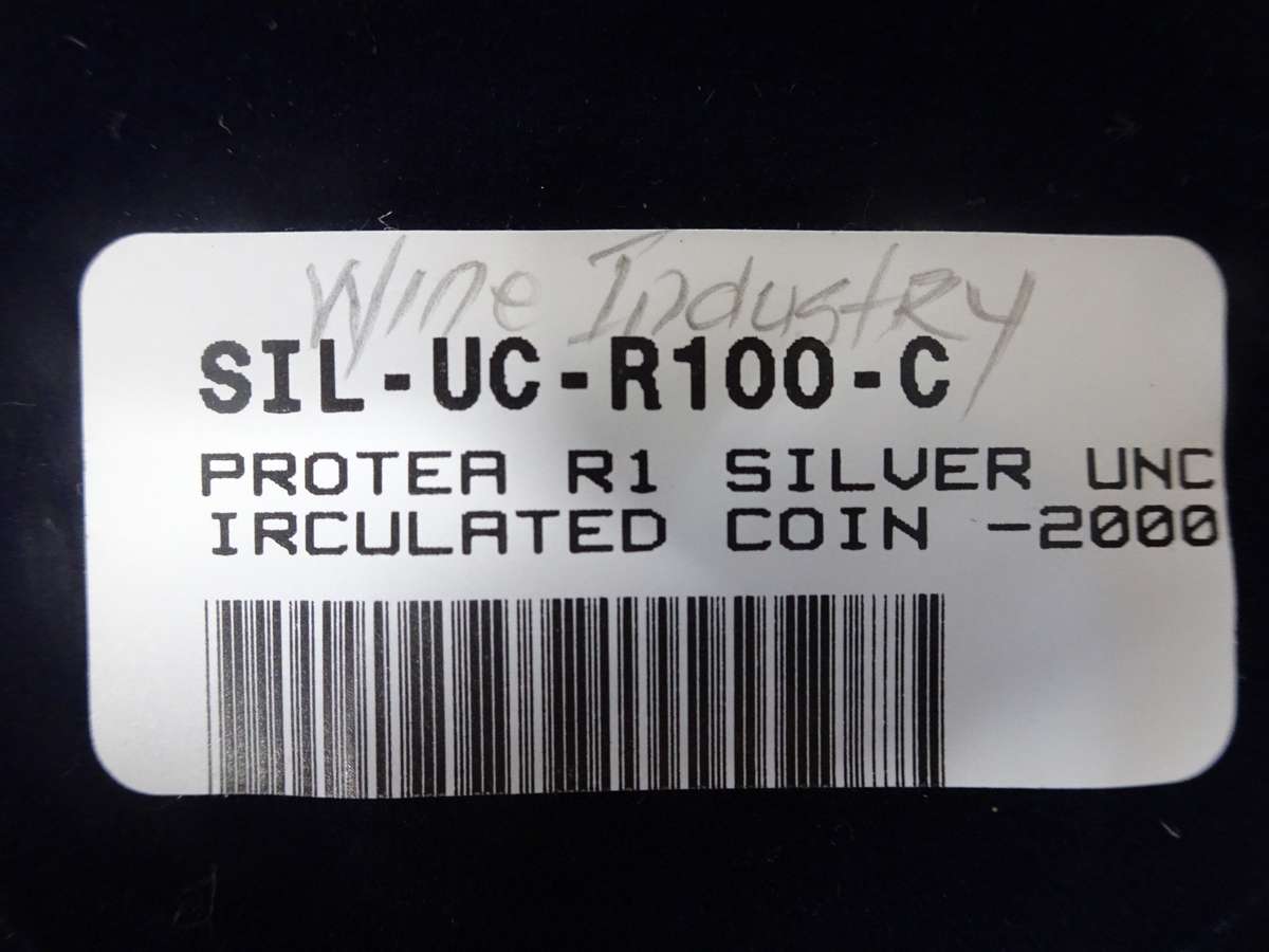 2000 South Africa Silver R1 Uncirculated Protea Year of Wine Industry Coin - Excellent Condition