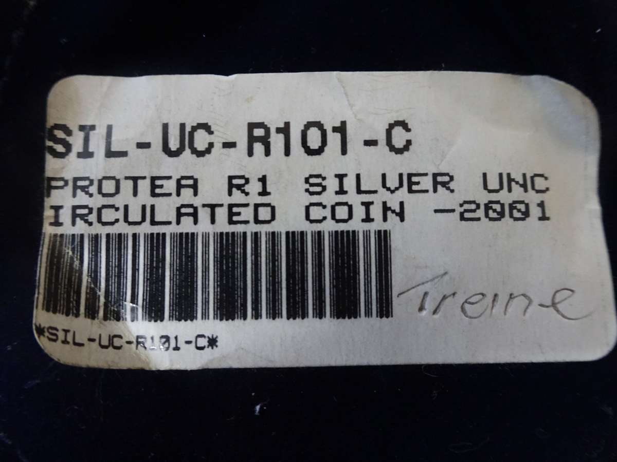 2001 South Africa Silver R1 Uncirculated Protea Year of Trains Coin - Excellent Condition