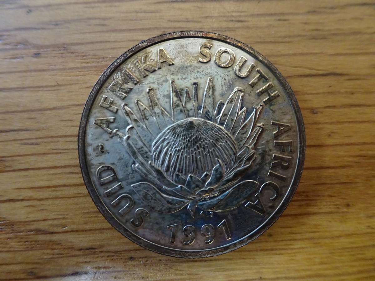 1991 South Africa Silver R1 Uncirculated Protea Year of Nursing Coin - Excellent Condition