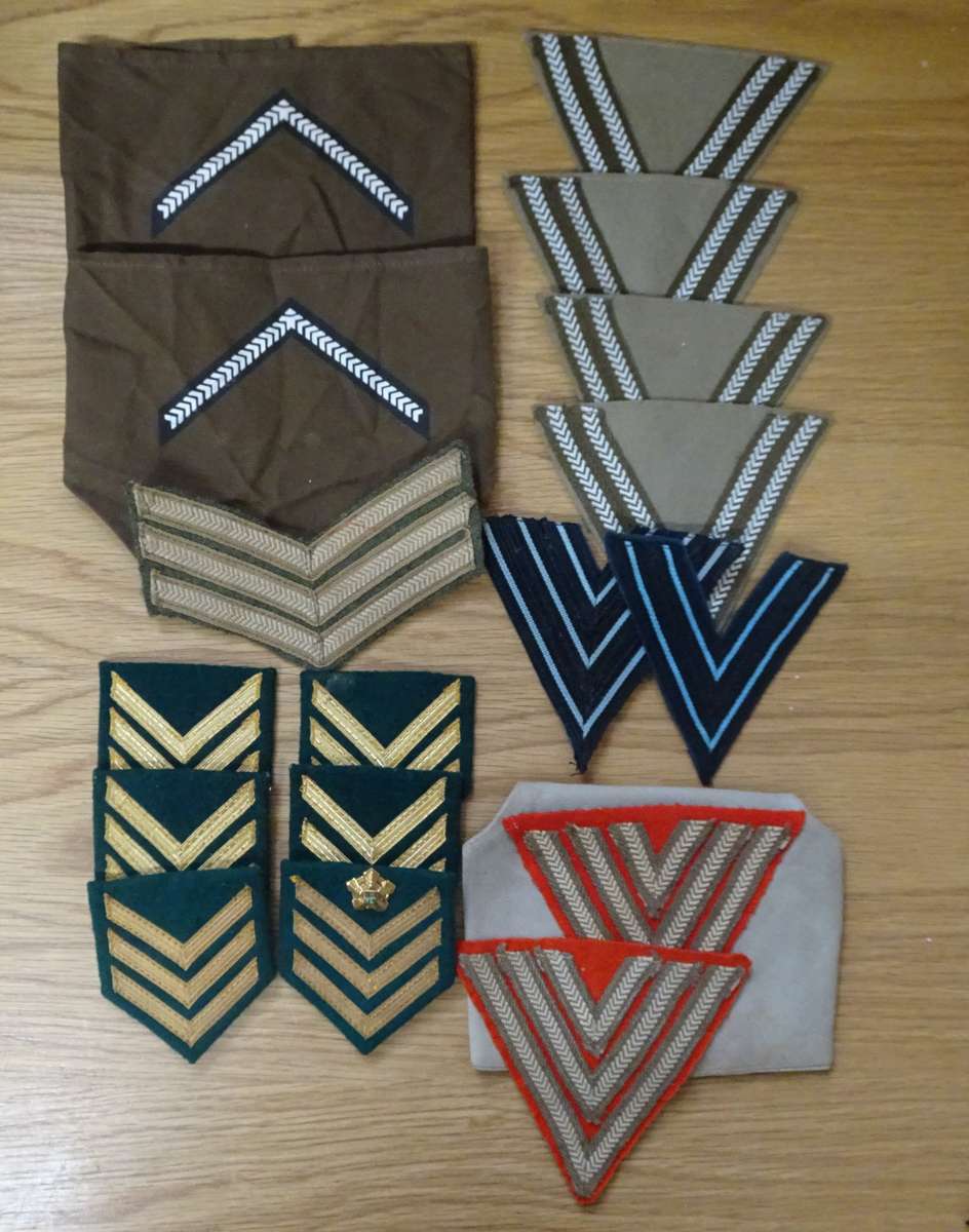 Joblot Of South Africa Defence Force Cloth Shoulder Ranks - In Good Condition