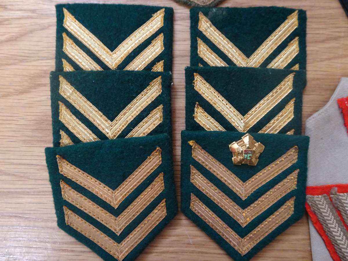 Joblot Of South Africa Defence Force Cloth Shoulder Ranks - In Good Condition
