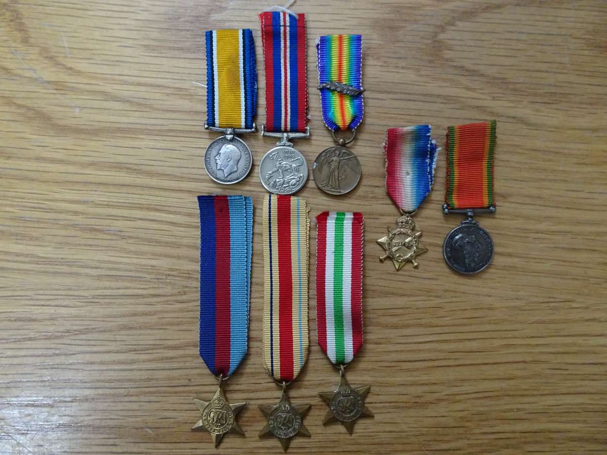 Eight WW1 And WW2 Miniature Medals - In Excellent Condition