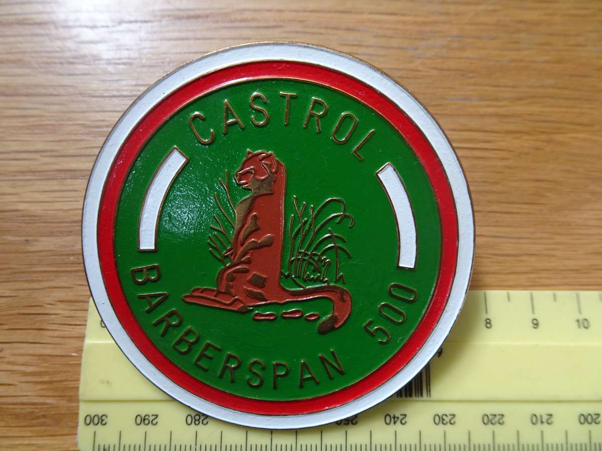 Castrol Barberspan 500 Rally Badge - In Excellent Condition