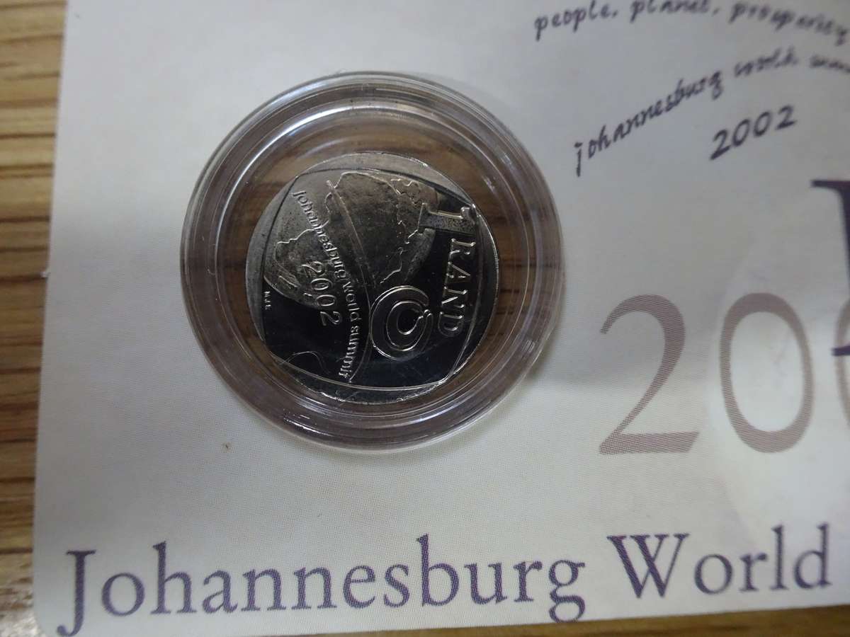 3x 2002 Circulated R1 Coins - Johannesburg World Summit - Bidding Per Coin