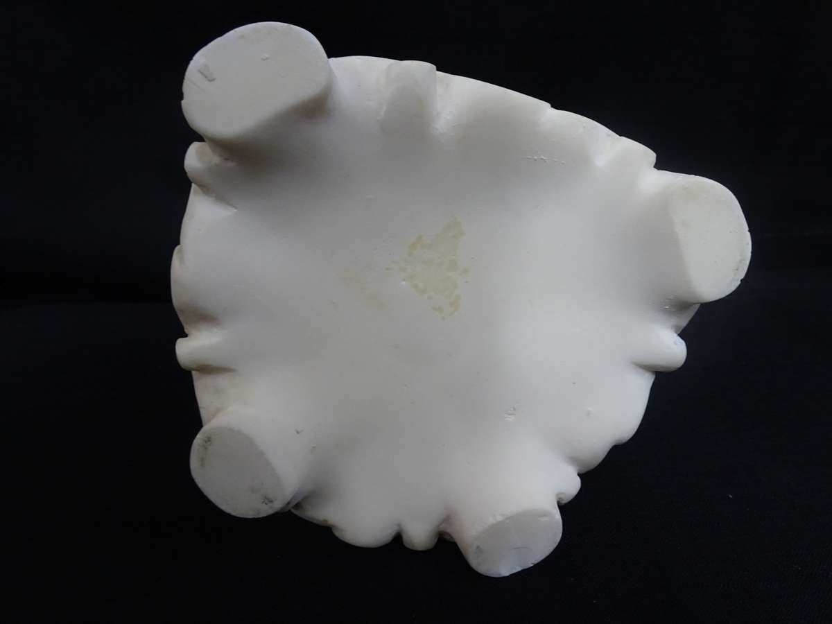 Stunning Smiling Vintage Buddha Resin Stone Antique Statue - In Good Condition