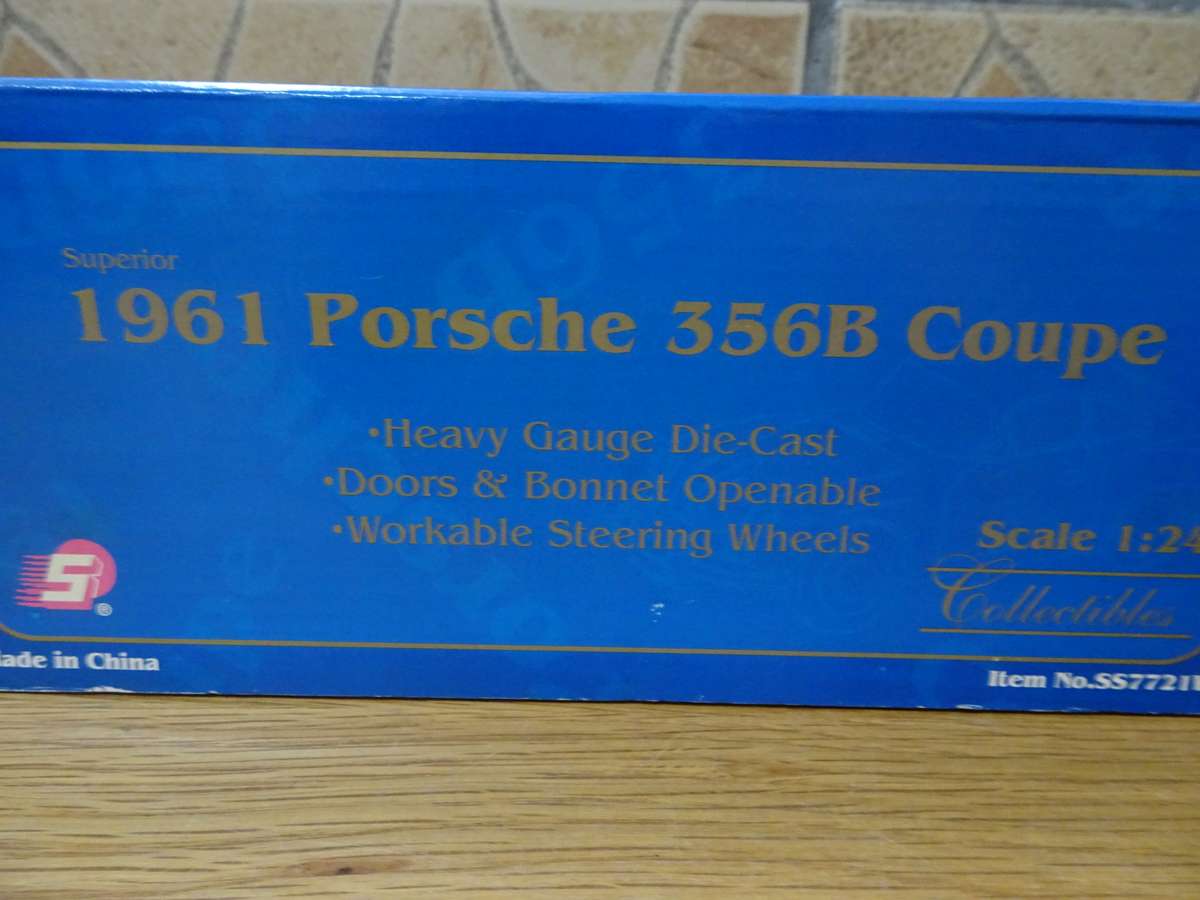 Superior 1961 Porsche 356B Coupe - Scale 1:24 - Still In Original Box Sealed - Made In China