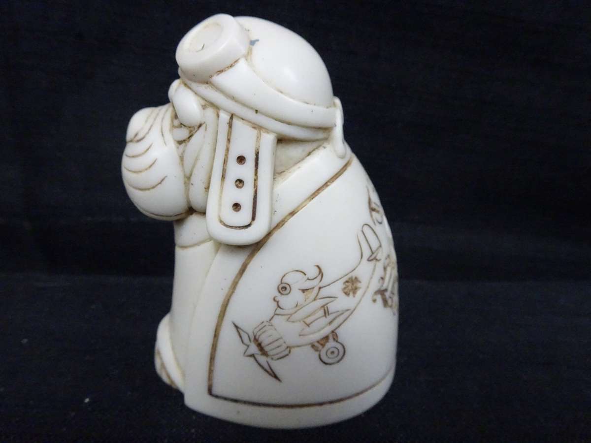 Fantastic!!! Original John Biccard Crushed Marble and Resin " RED BARON " Figurine!!!