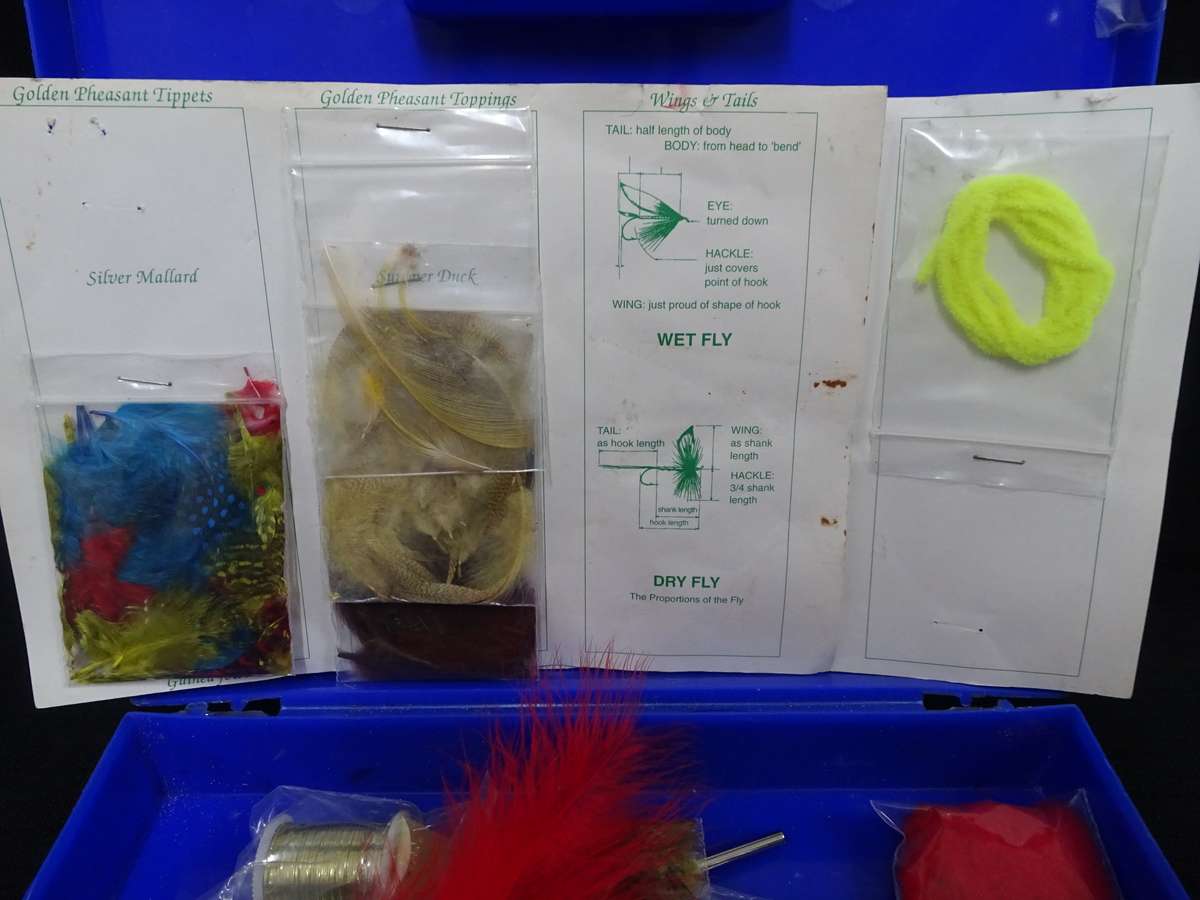 Joblot Fly Fishing Feathers And Other Equipment - In Good Condition