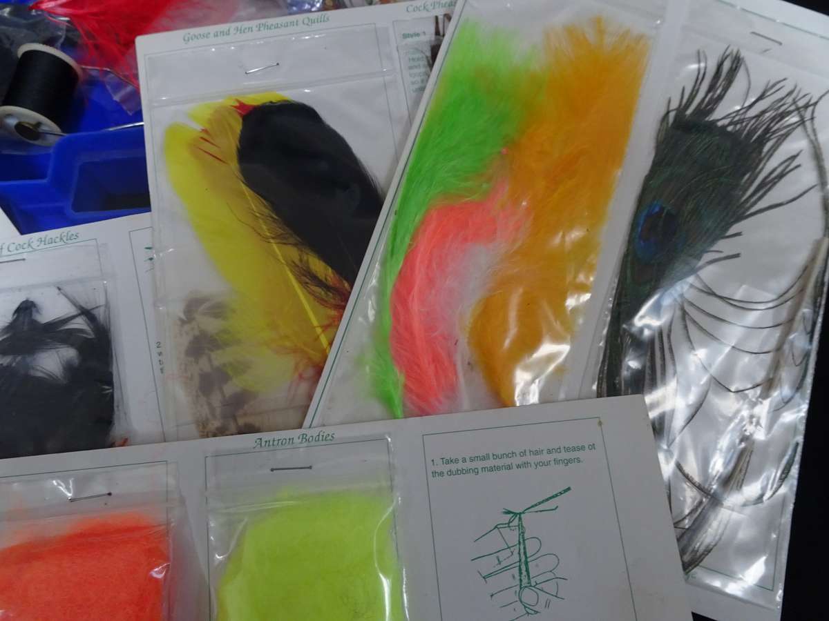 Joblot Fly Fishing Feathers And Other Equipment - In Good Condition