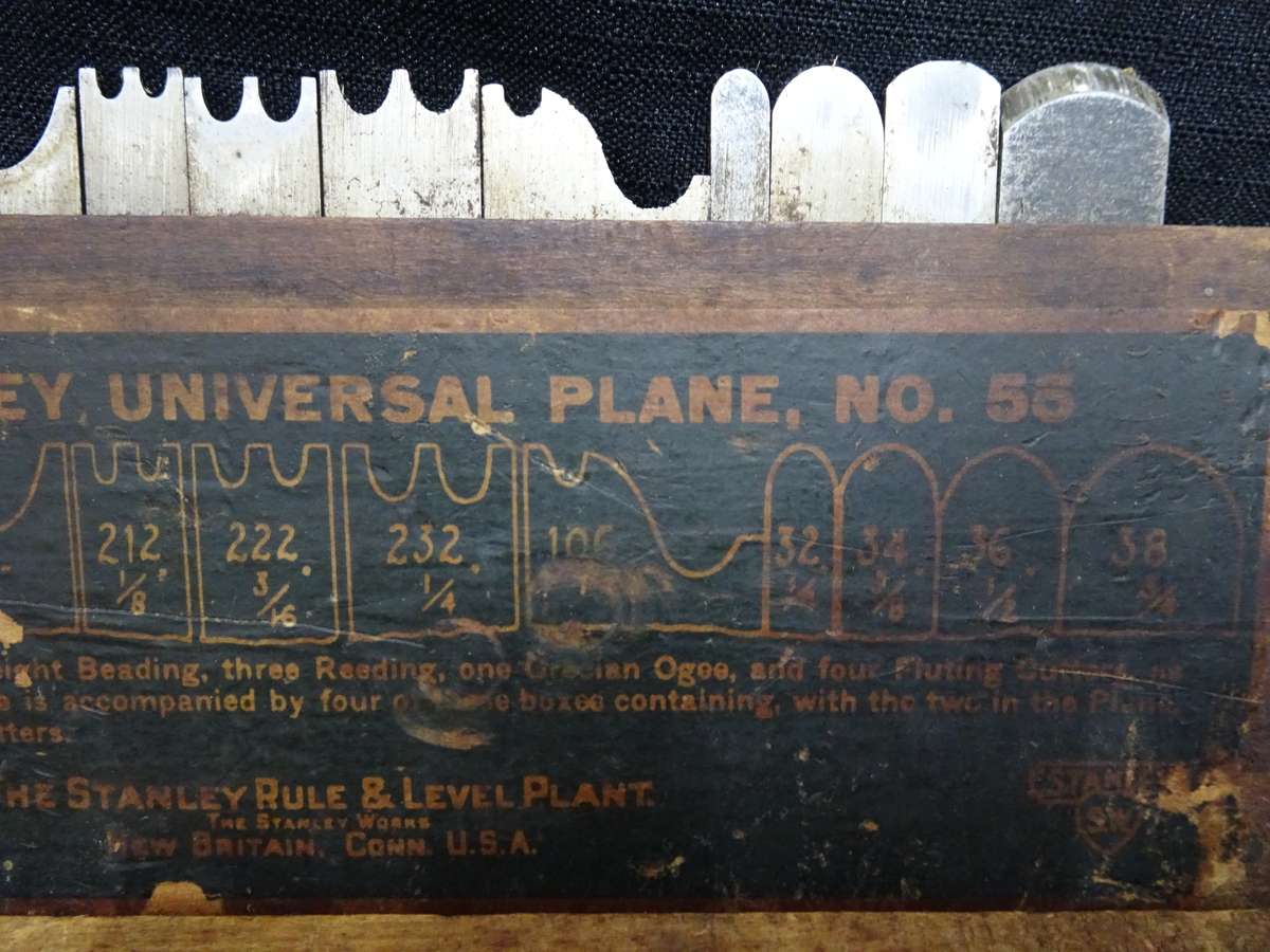 Vintage Cutters For Stanley Universal Plane No. 55 - Cutter Box No. 4 - In Used Condition