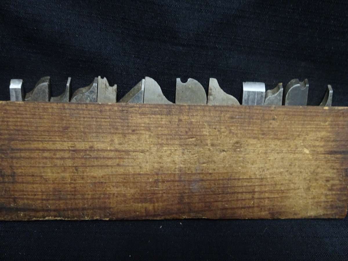 Vintage Cutters For Stanley Universal Plane No. 55 - Cutter Box No. 1 - In Used Condition