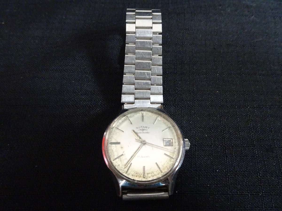 Vintage Rotary 17 Jewels Calendar Automatic Men's Watch -Swiss Made - See Description