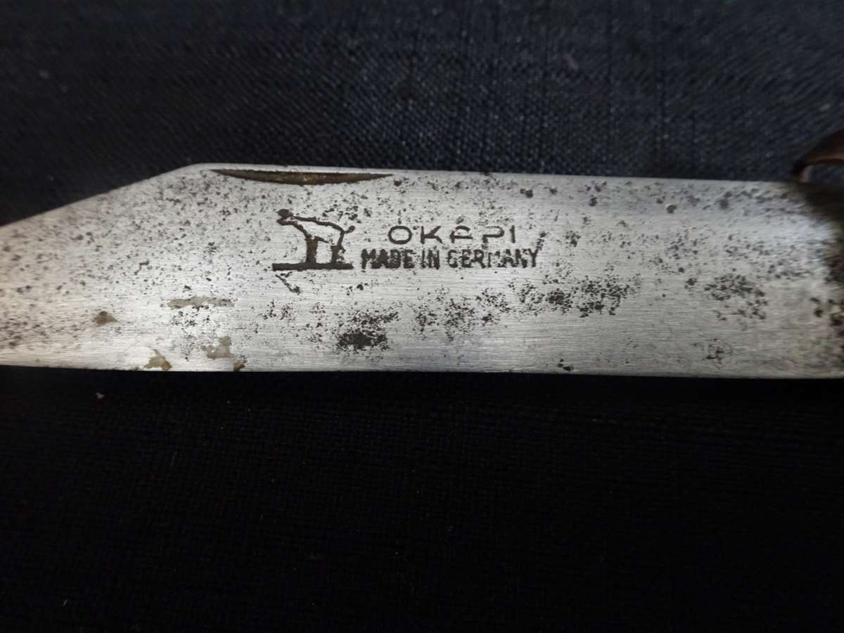 Vintage Okapi South Africa Locking Blade Knife Moon And (3) Stars - Okapi Made In Germany