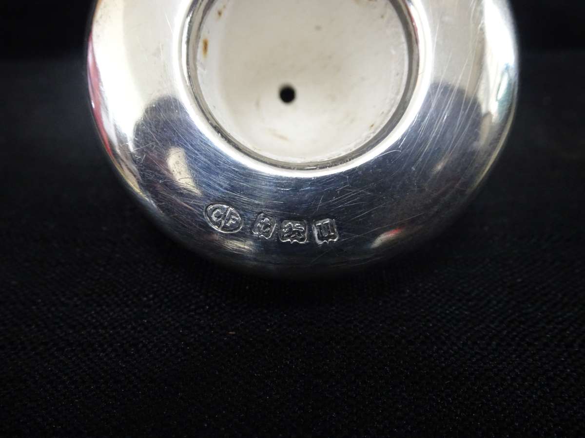 Antique Calabash pipe 1919 - 20 Hallmarked Birmingham Silver Rim - Silver W: 4 Gram