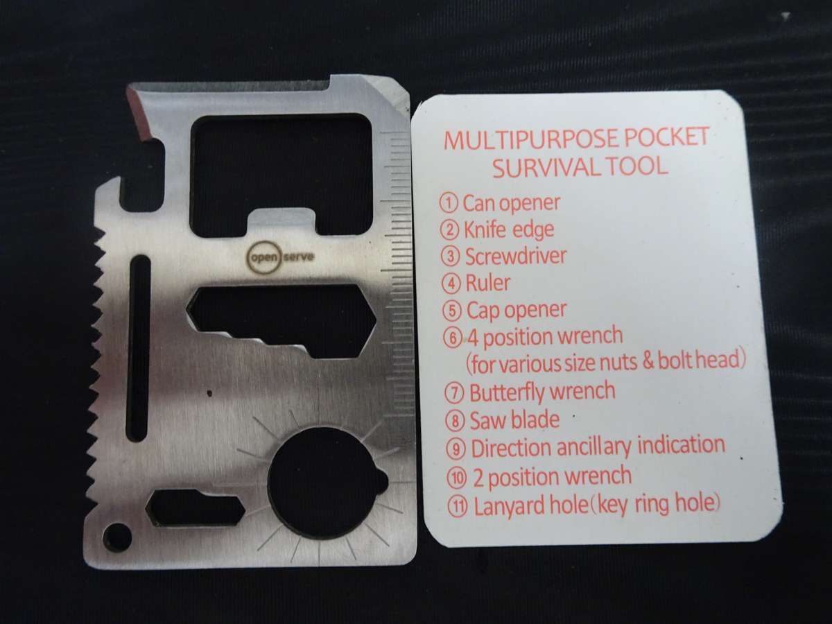 Stunning 11 in 1 Stainless Steel Multupurpose Survival Tool Kit - See Images