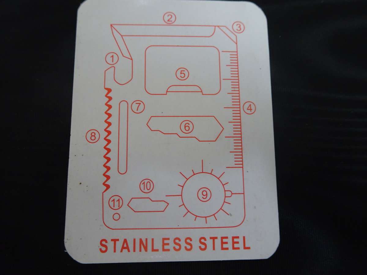 Stunning 11 in 1 Stainless Steel Multupurpose Survival Tool Kit - See Images