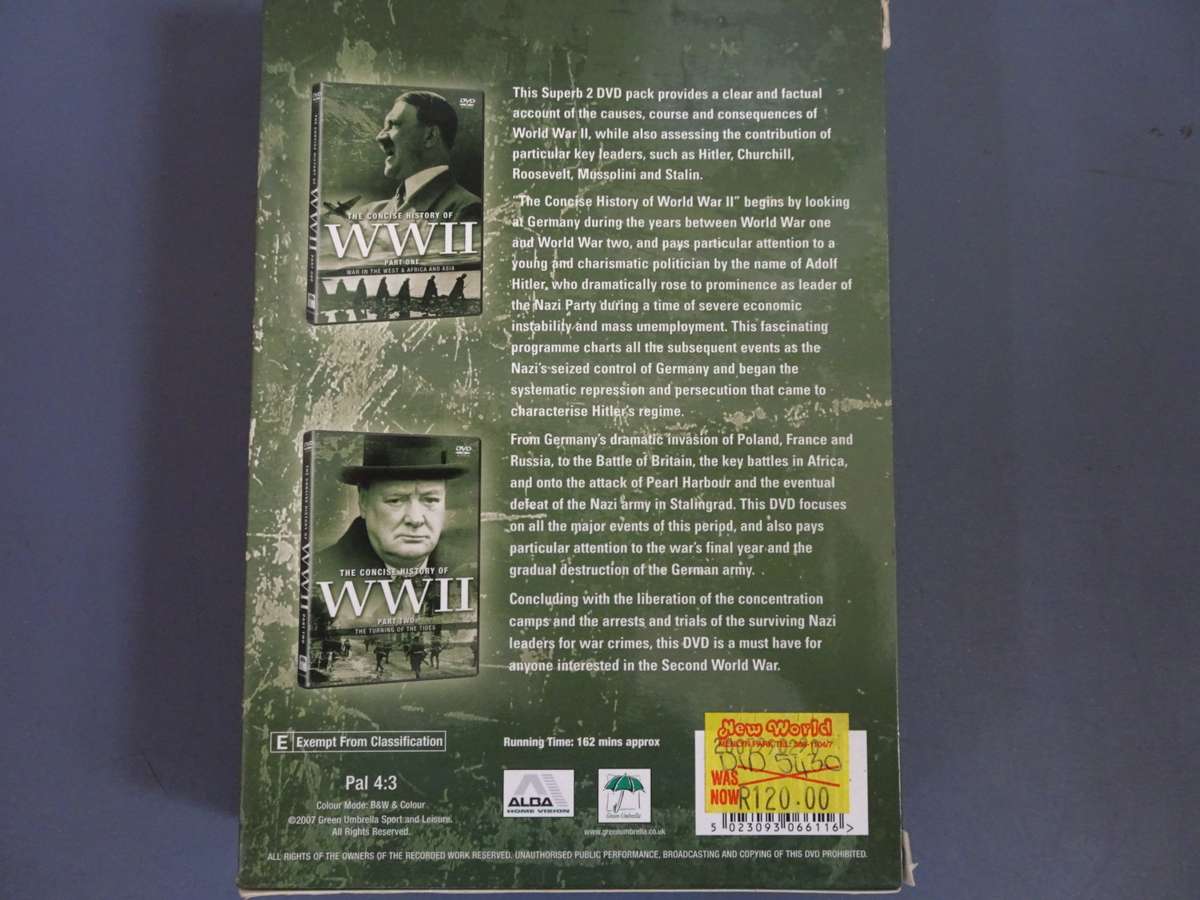 Stunning Collection Of WW1 And WW2 DVD Sets - Military History - Still In Original Cases - Sealed