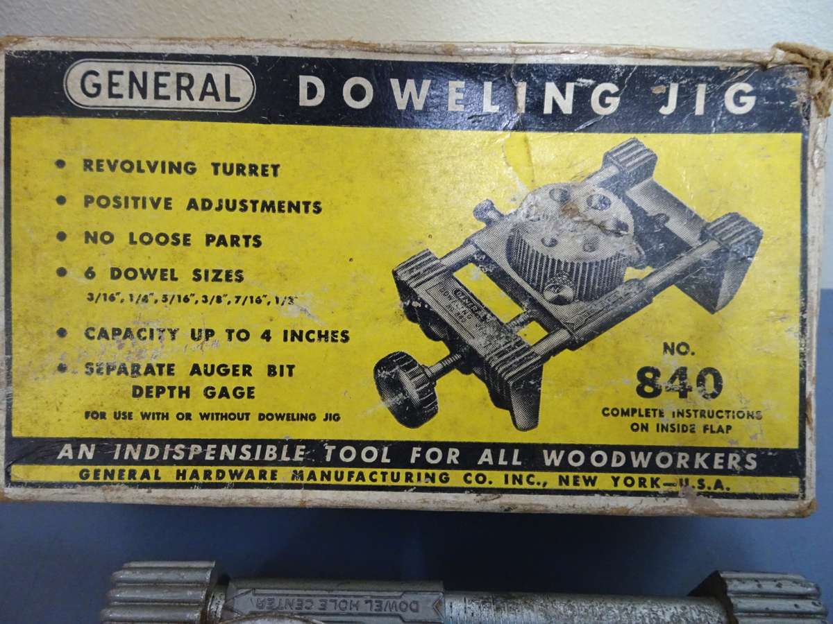 Vintage General Doweling Jig No. 840 - An Indispensible Tool For All Woodworkers - See Description