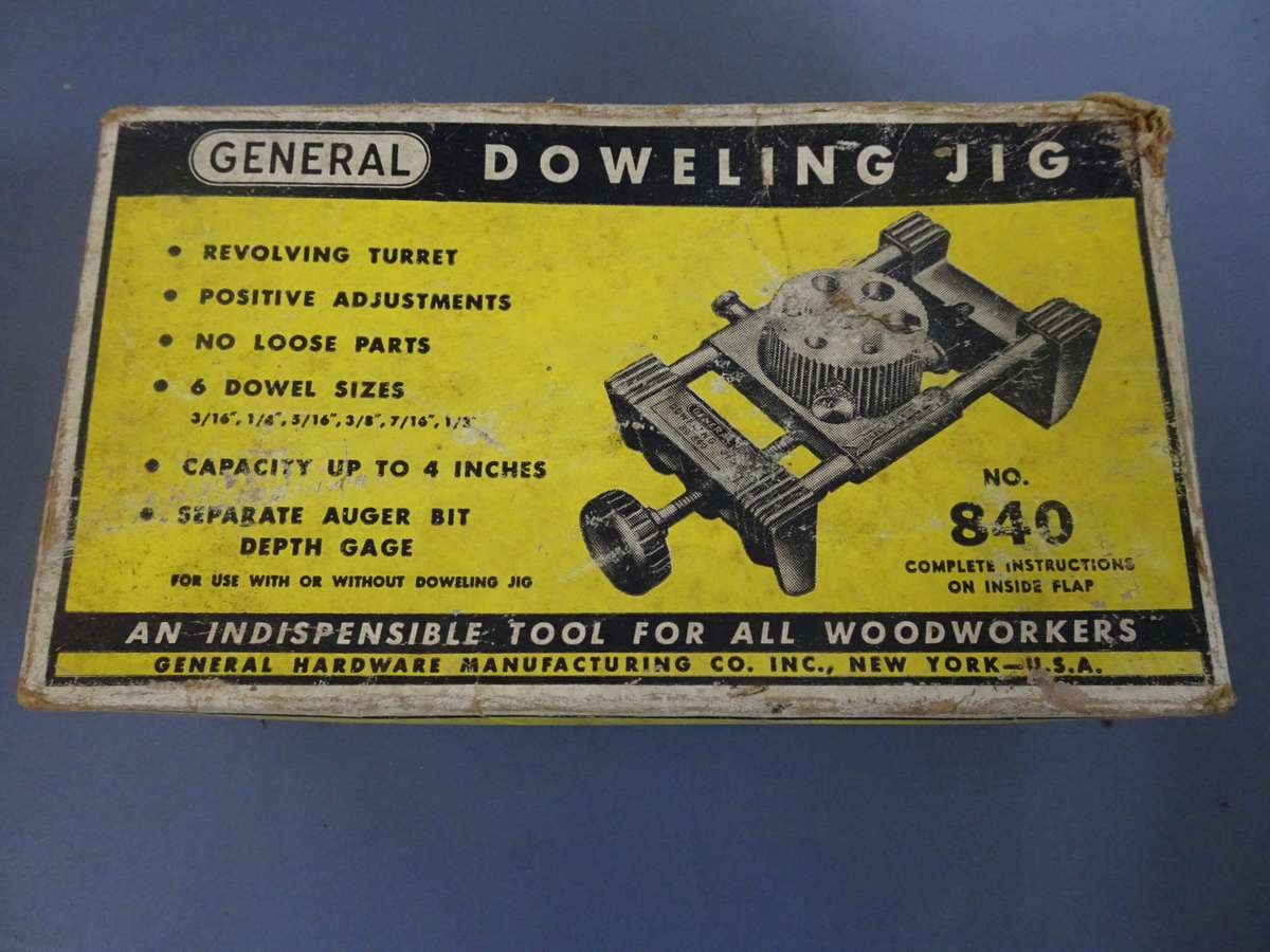 Vintage General Doweling Jig No. 840 - An Indispensible Tool For All Woodworkers - See Description