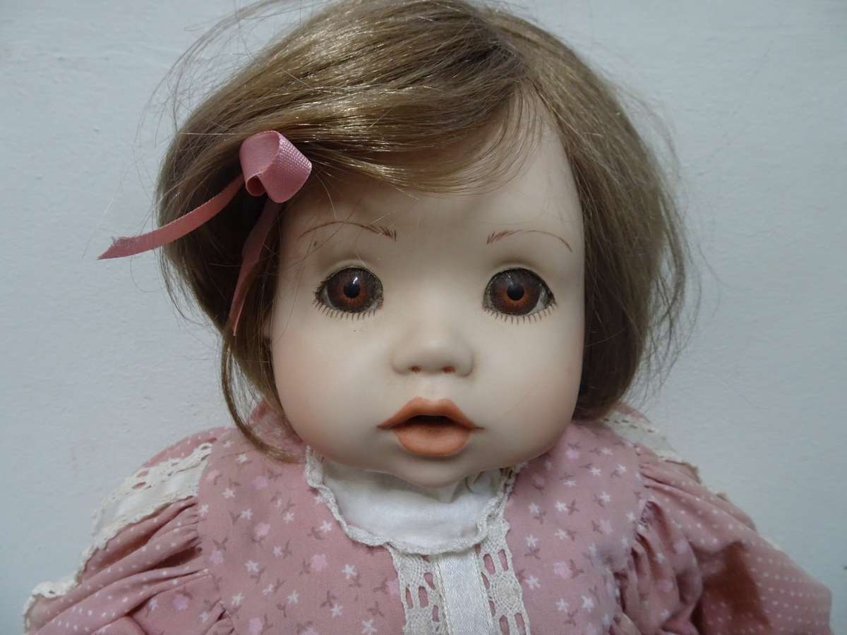 Beautiful Vintage Porcelain Baby Doll - 50cm Long - In Very Good Condition