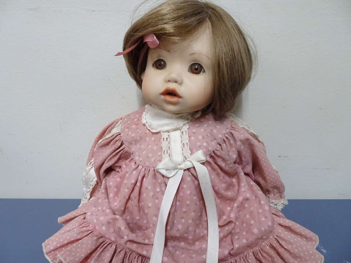 Beautiful Vintage Porcelain Baby Doll - 50cm Long - In Very Good Condition