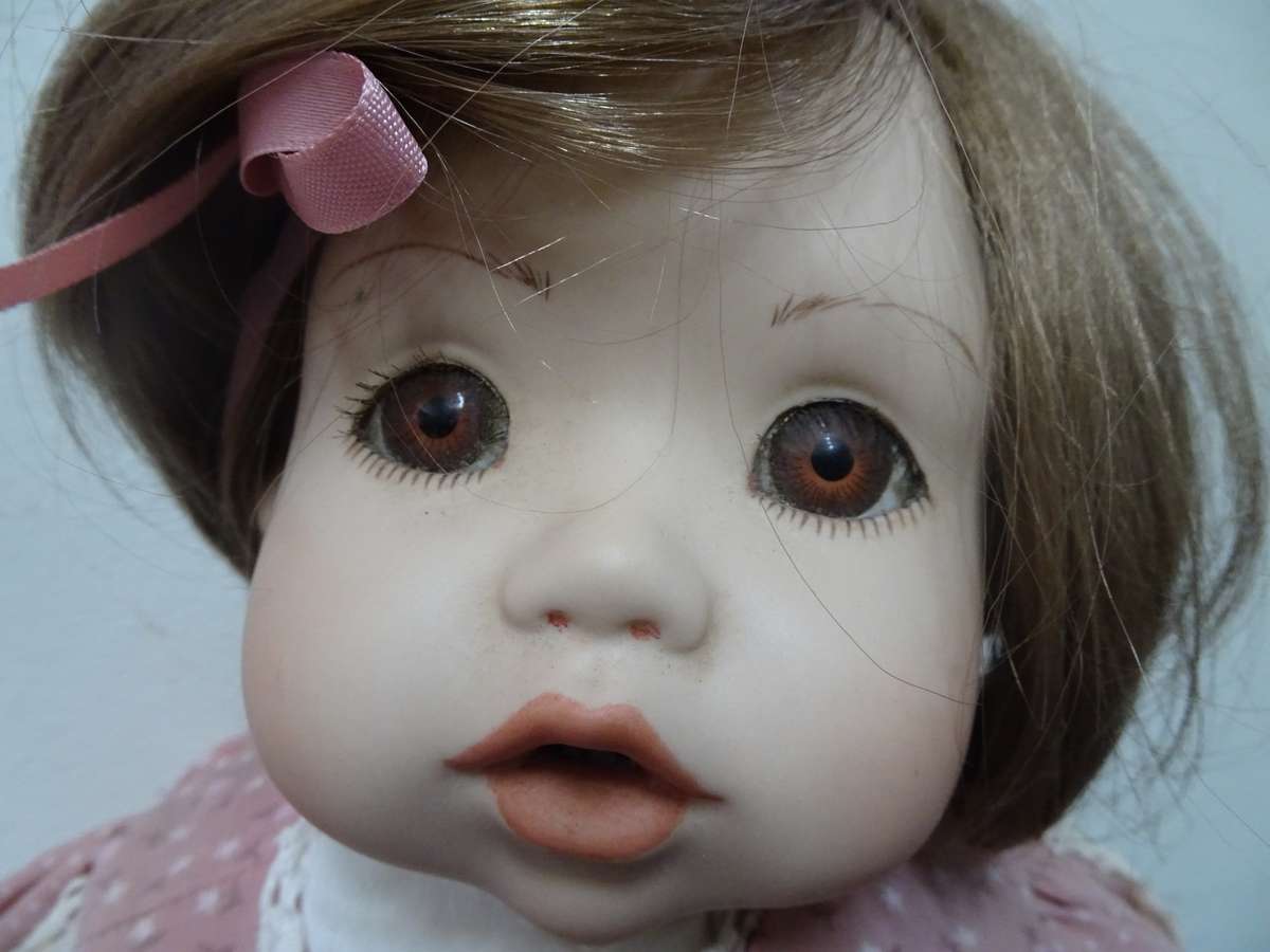 Beautiful Vintage Porcelain Baby Doll - 50cm Long - In Very Good Condition