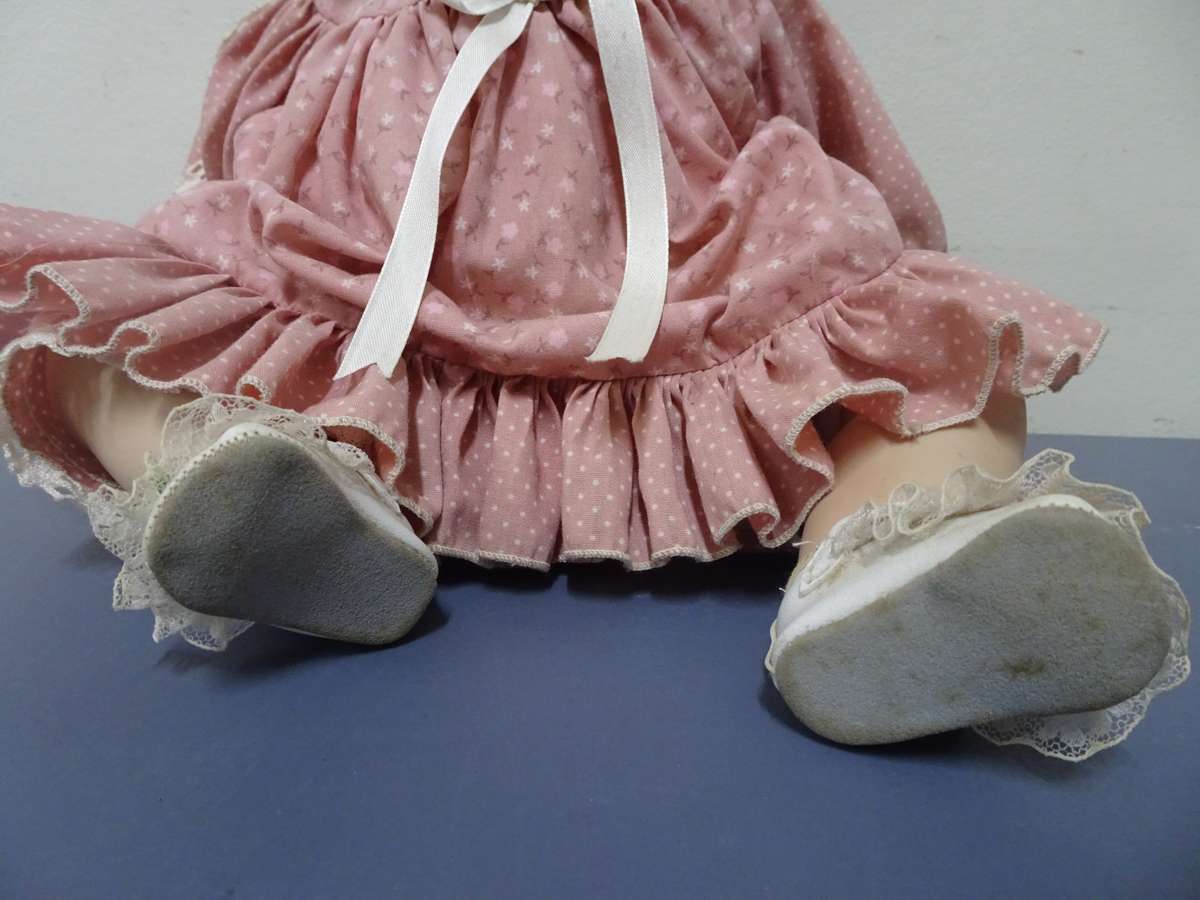 Beautiful Vintage Porcelain Baby Doll - 50cm Long - In Very Good Condition