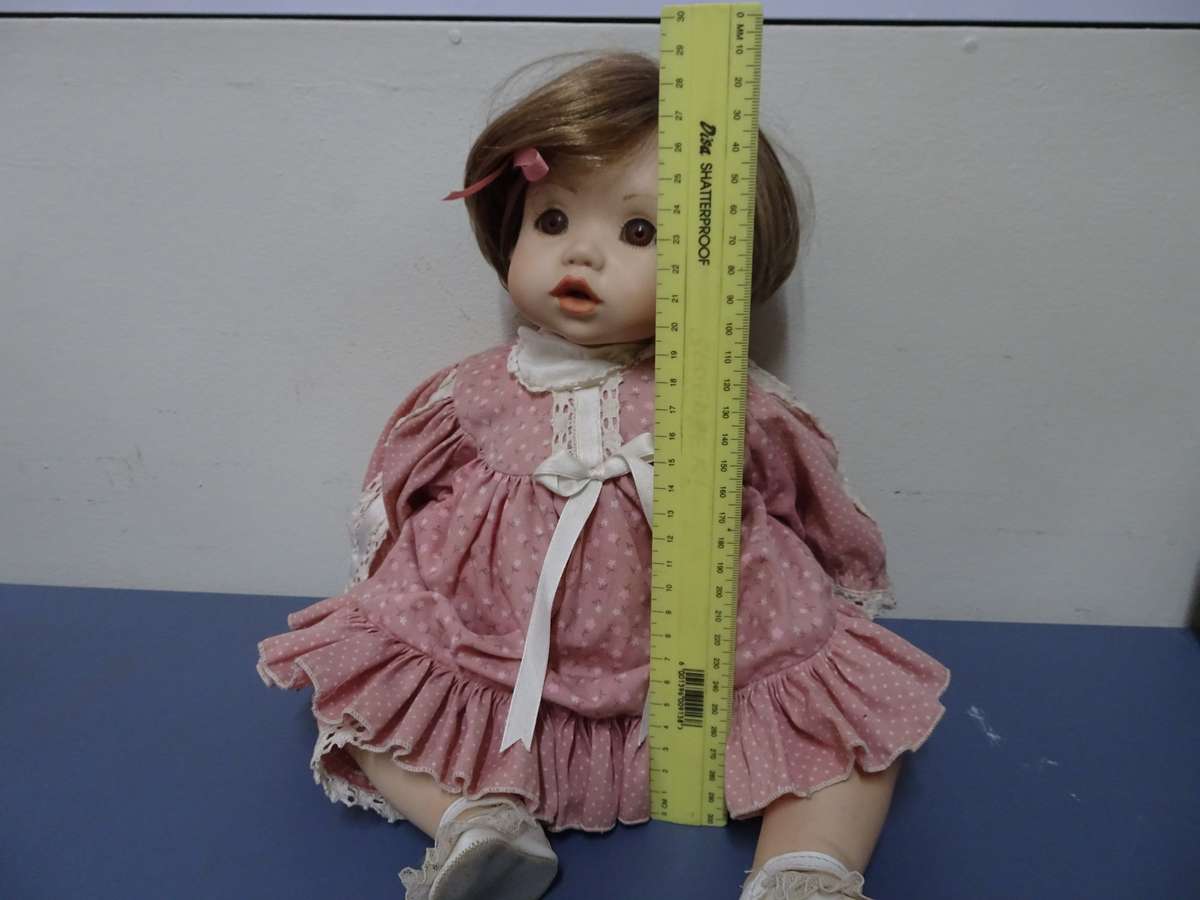 Beautiful Vintage Porcelain Baby Doll - 50cm Long - In Very Good Condition