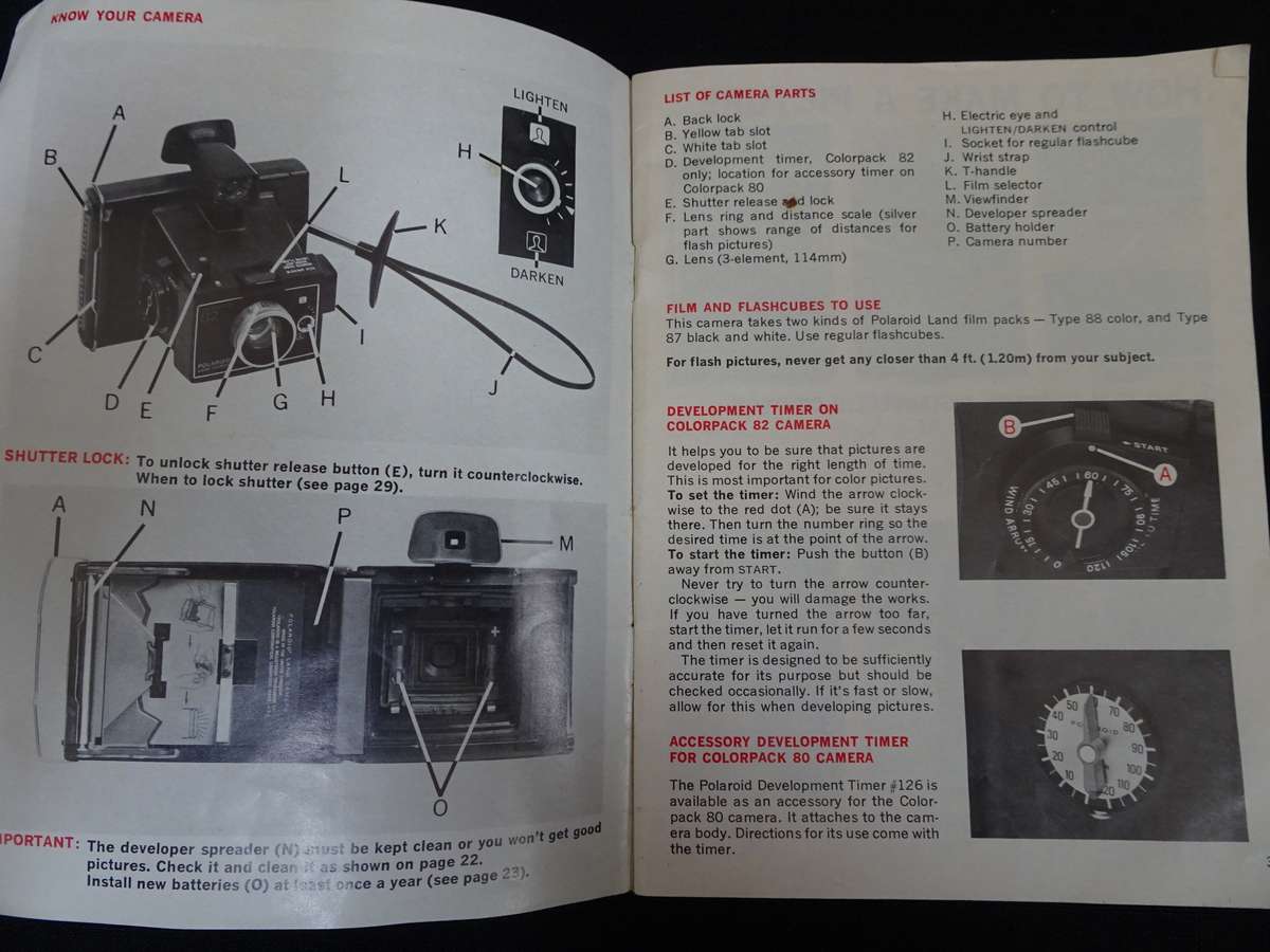 Stunning Vintage Polaroid Colorpack 80 Land Camera - Not Tested, But In Good Condition