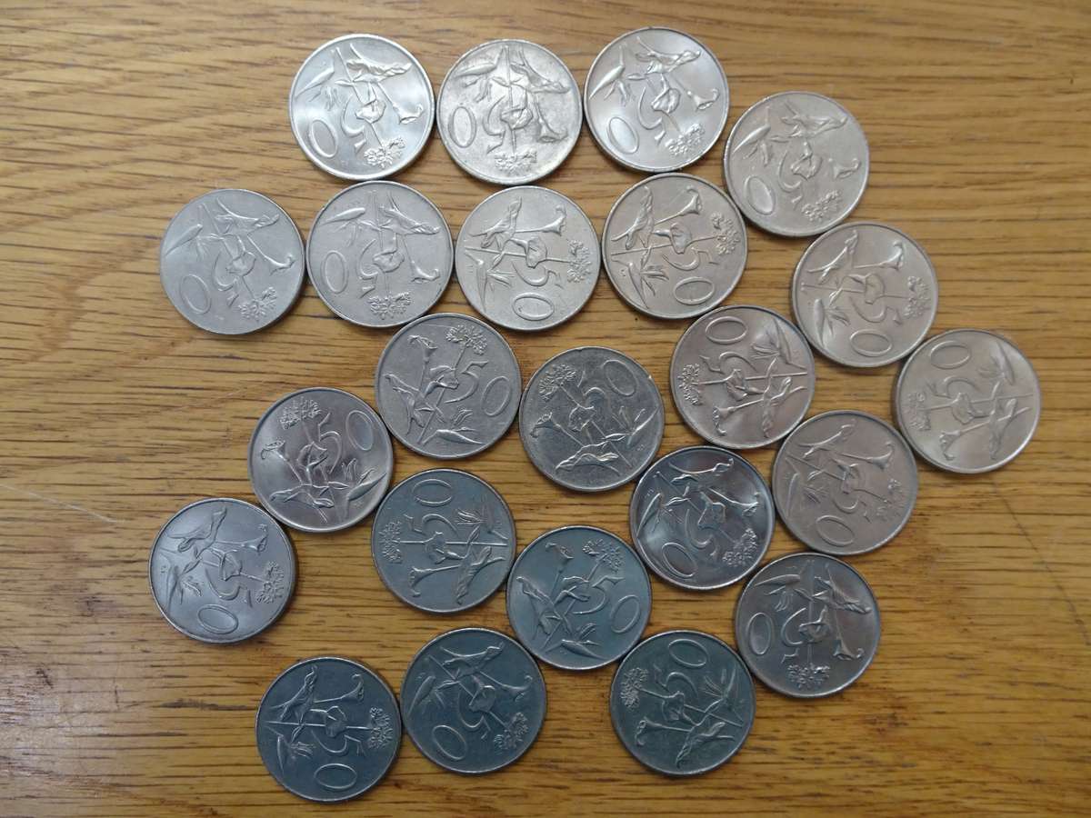 Collection Of Twenty Three Republic Of South Africa Fifty Cent Coins - See My Description