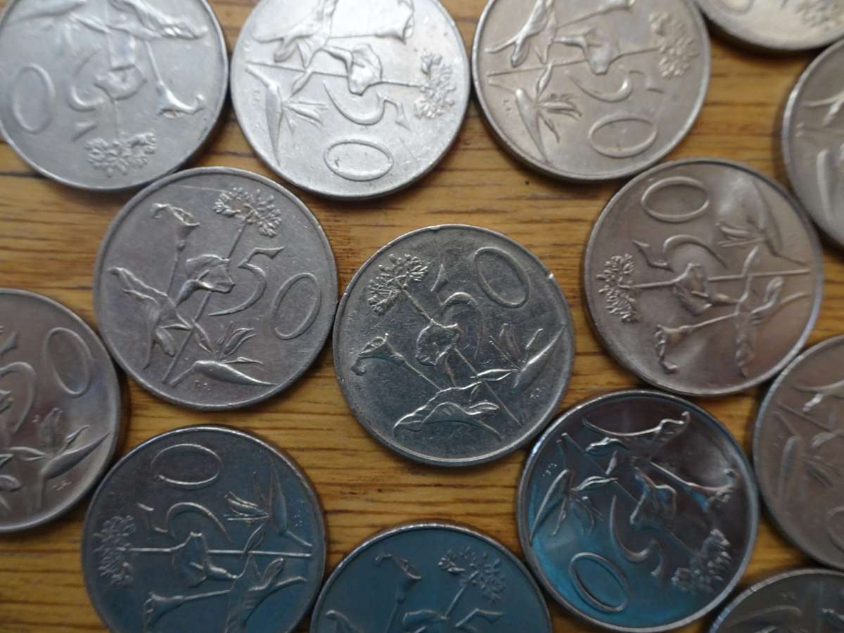 Collection Of Twenty Three Republic Of South Africa Fifty Cent Coins - See My Description