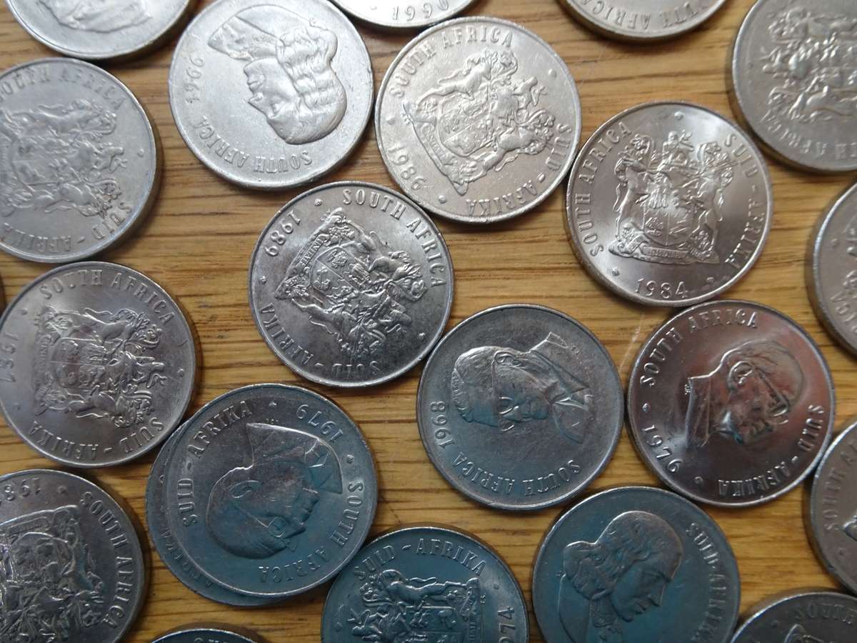 Collection Of Twenty Three Republic Of South Africa Fifty Cent Coins - See My Description