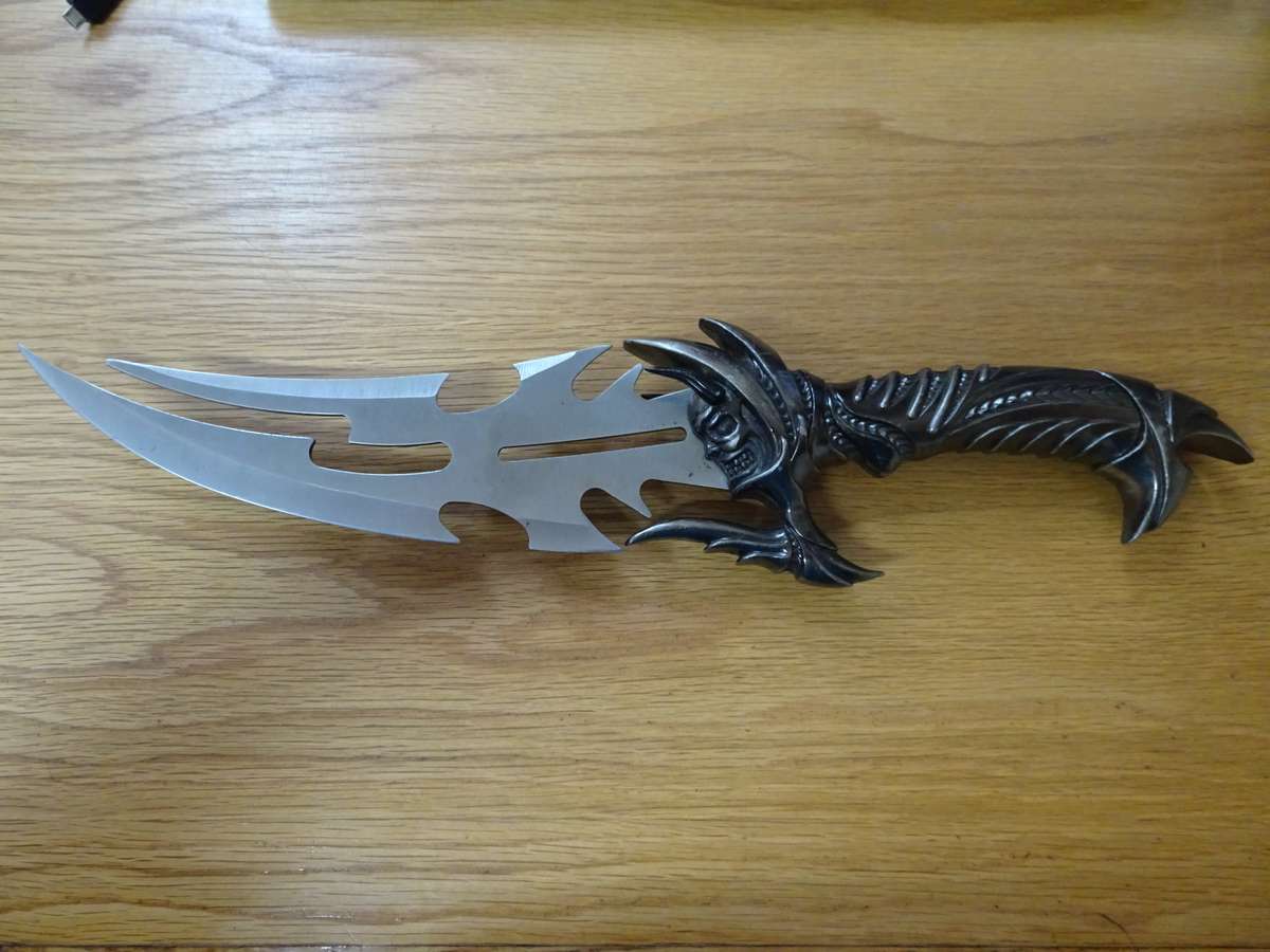 Very Large Interesting Decorative Gothic Dagger - In Good Condition
