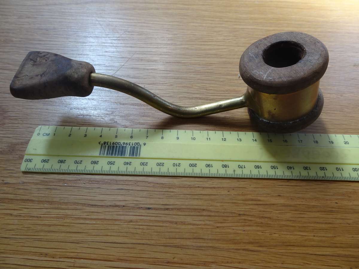 Very Interesting Brass And Wood Smoking Pipe - Looks To Be Never Used And Handmade - Good Condition