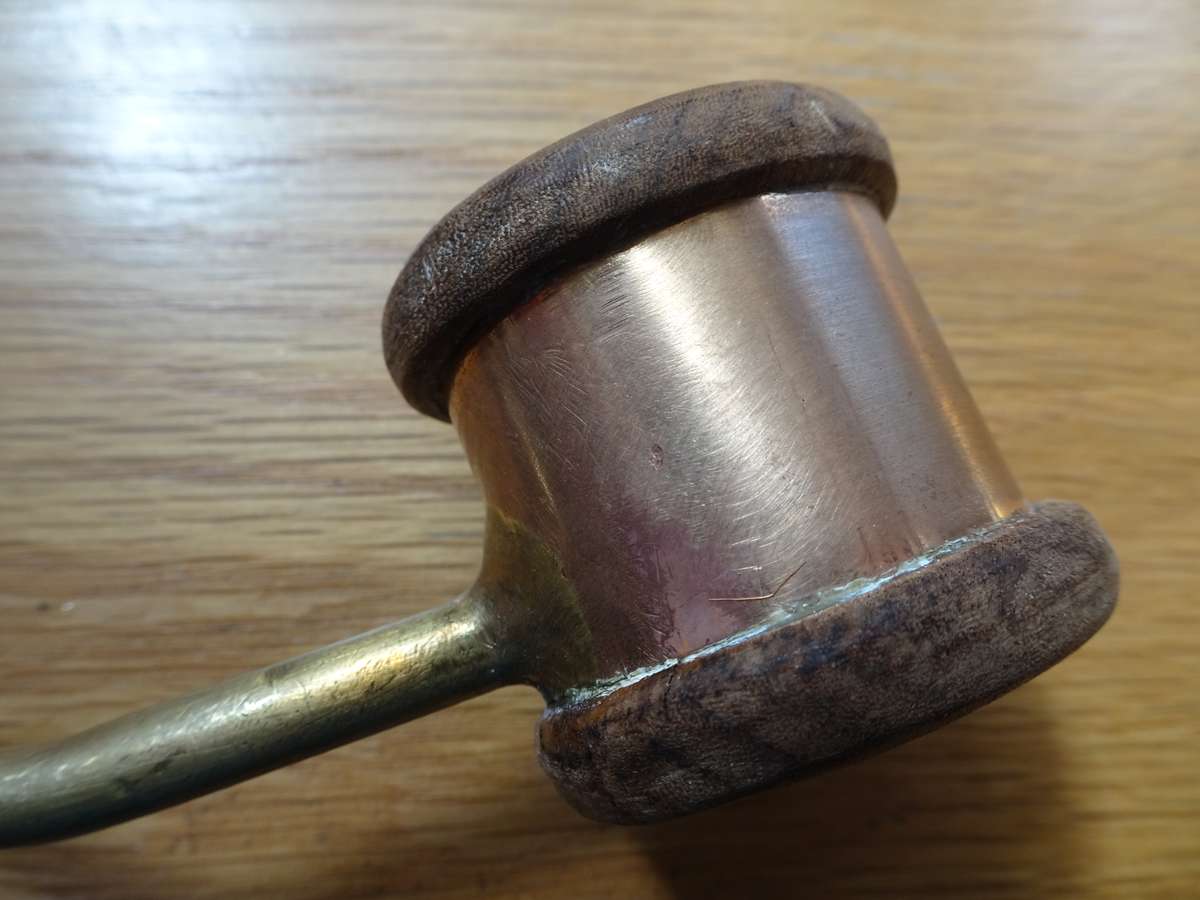 Very Interesting Brass And Wood Smoking Pipe - Looks To Be Never Used And Handmade - Good Condition